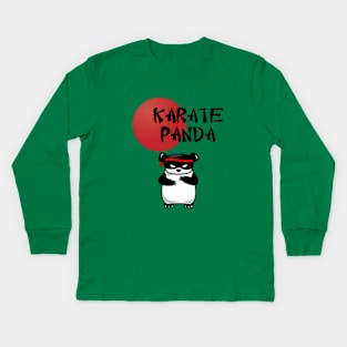 karate panda Kids Long Sleeve T-Shirt